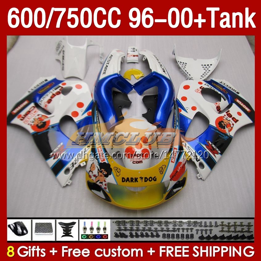 

Fairings Pepephone & Tank For SUZUKI SRAD GSXR600 GSXR 600 750 CC 1996 1997 1998 1999 2000 Body 156No.62 GSXR750 600CC GSX-R750 750CC 96-00 GSXR-600 96 97 98 99 00 Fairing, No. 1