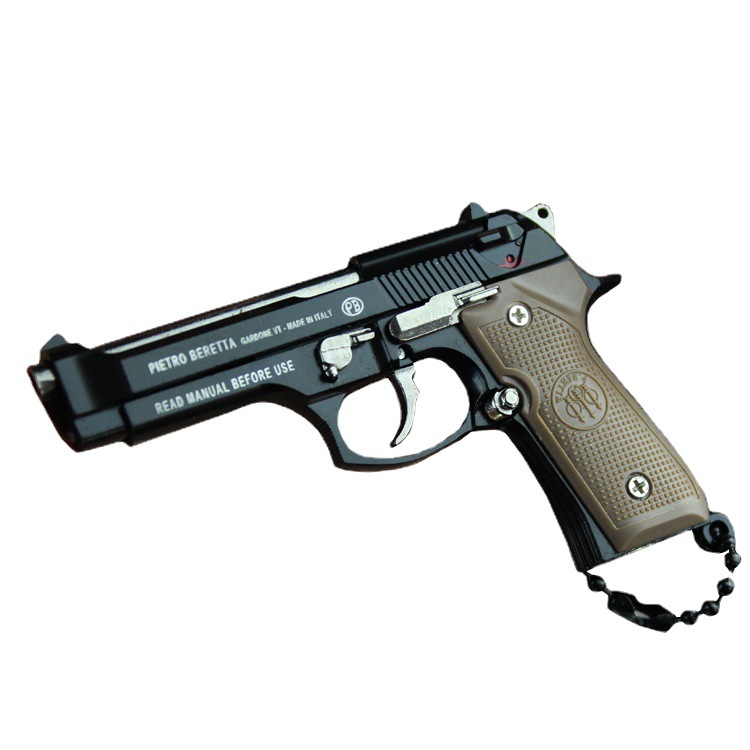 

Metal Pistol Gun BERETTA 92F Gun Miniature Model Keychain Quality Collection Toy Birthday Gifts 1086