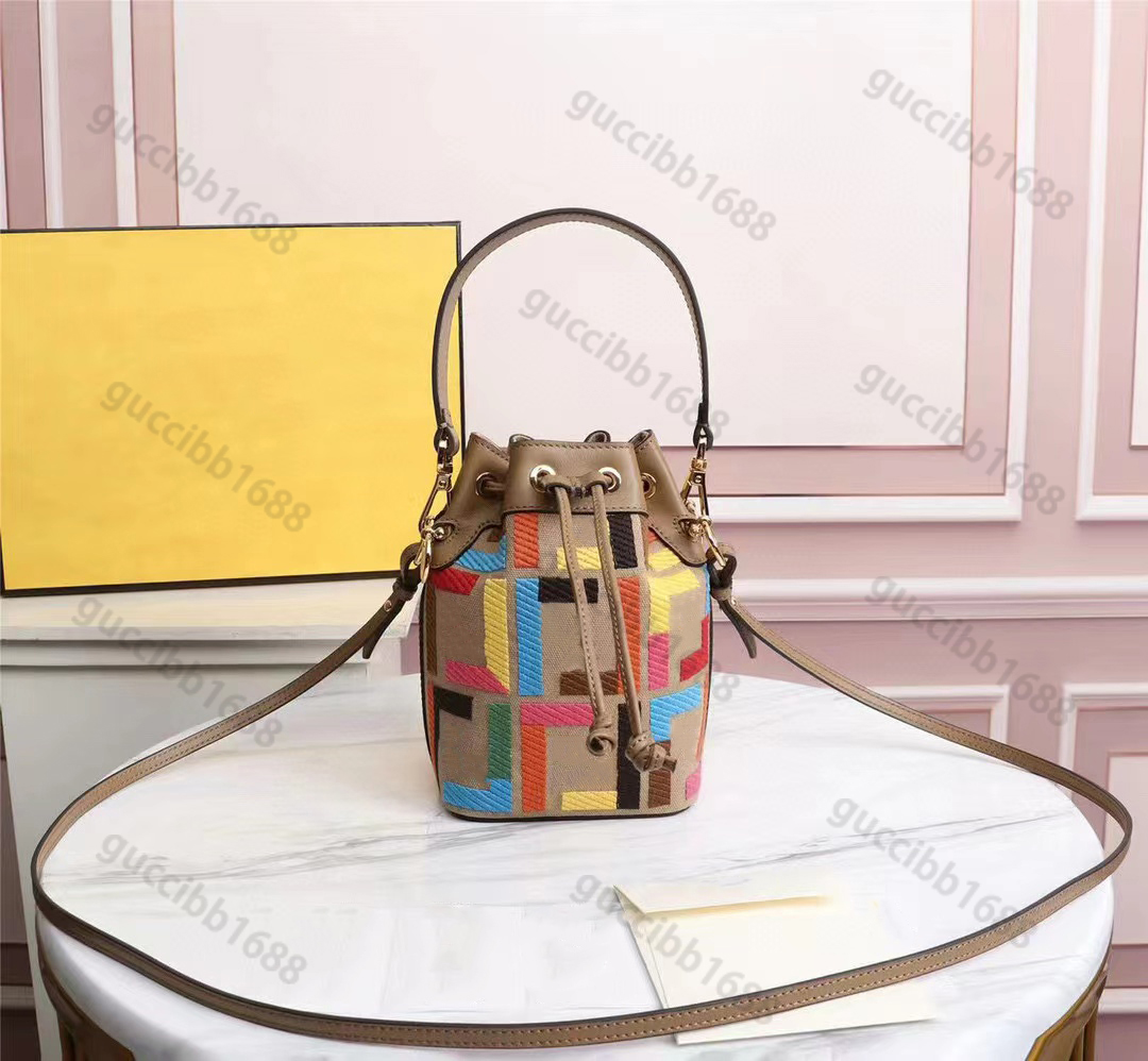 

10A Top Tier Mini Tresor Bucket Bag Mirror Quality Womens Real Leather Canvas Handbag Luxury Designers Black Print Letter Purse Drawstring Shoulder Strap Box Bag, Upload pics to contact us