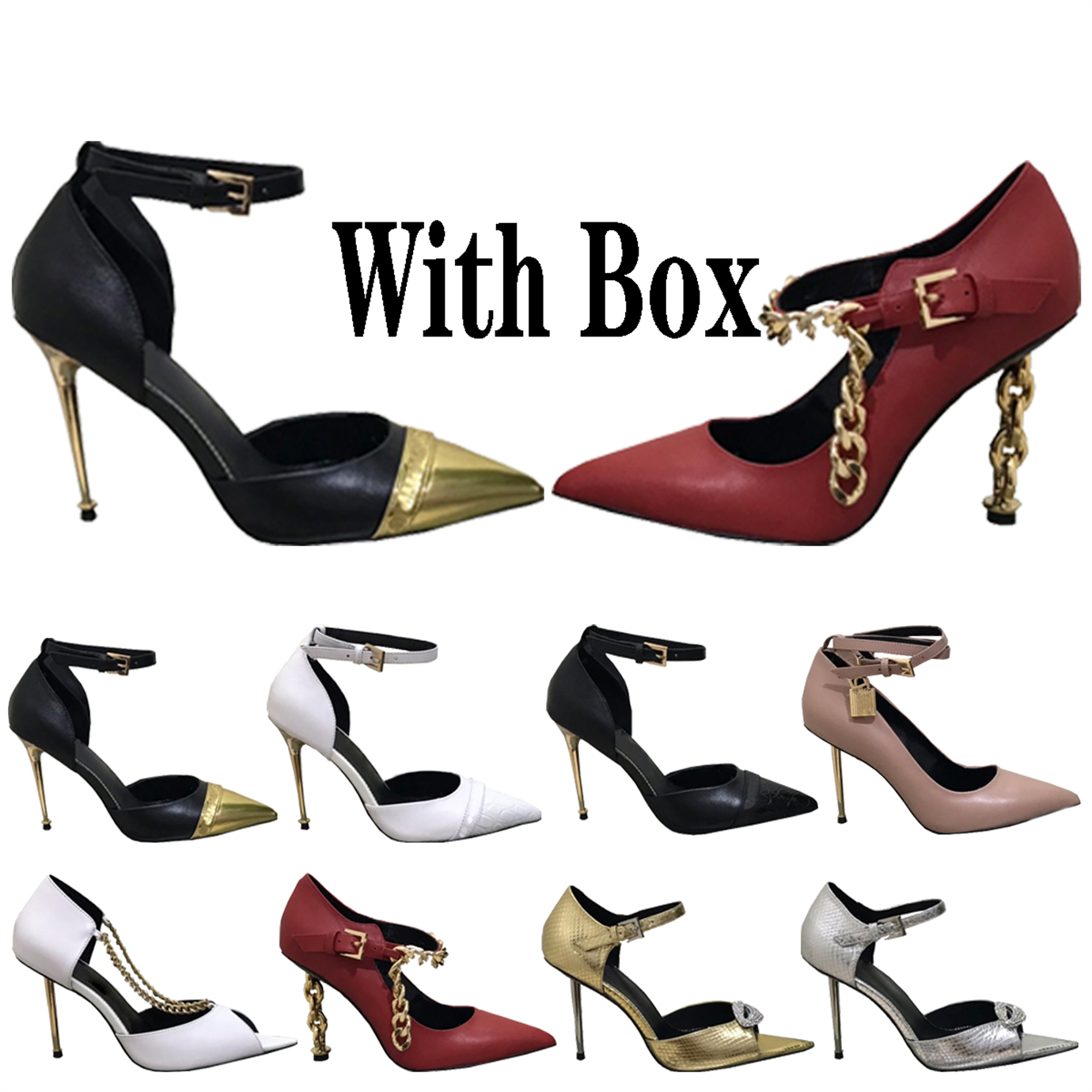 

Sandals Women Luxurys Designer Heels Multi-color Thin Heeled Genuine Leather Lock-And-key Ladies Summer Pointed Toe Shoes Globalkidsshoes, #b0420