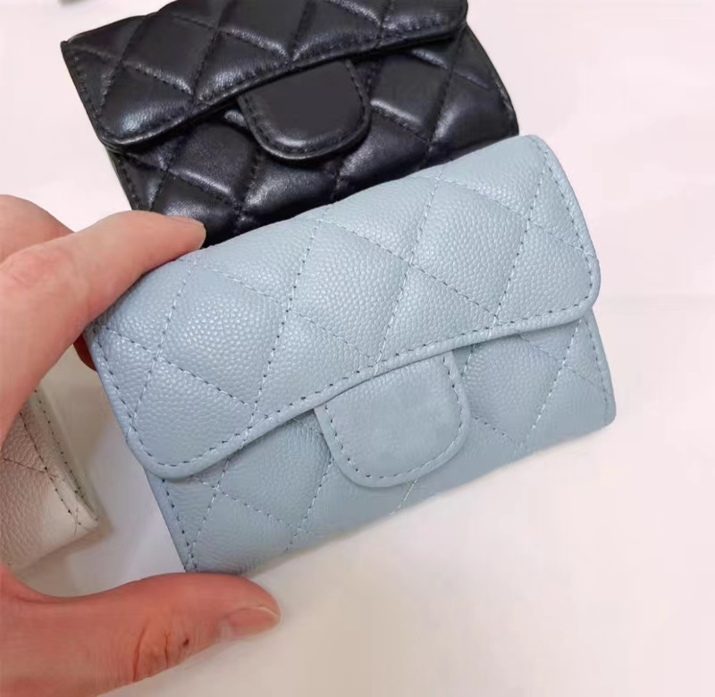 

CH05 designer wallets for woman CF bag classic clamshell fashion Holders women's and men's caviar ball print cowhide leather turbot purse, Customize