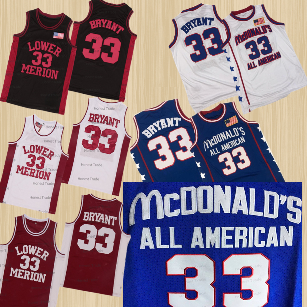 

NCAA Basketball Jersey Lower Merion 33 College Wears Mens All American McDonald's Men Basketball Jerseys Outdoors, Men jersey