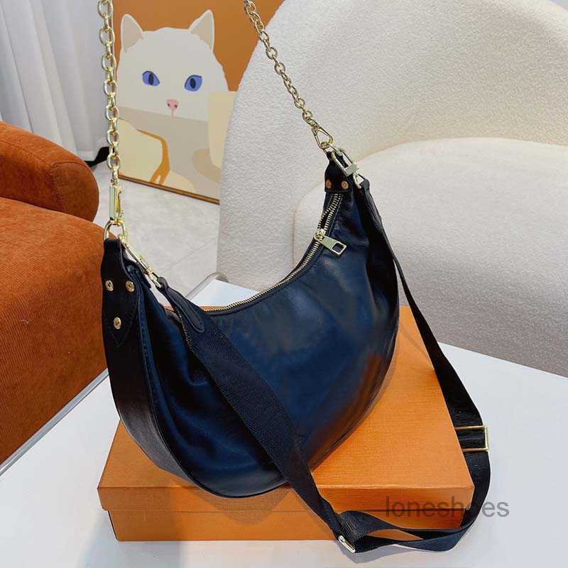 

Evening Bags Loop Crescent Hobo Cloud Bag 9 Colors Jacquard Axillary Handbag Chain Crossbody Bags Half Moon Shoulder Bag Genuine Leather Re