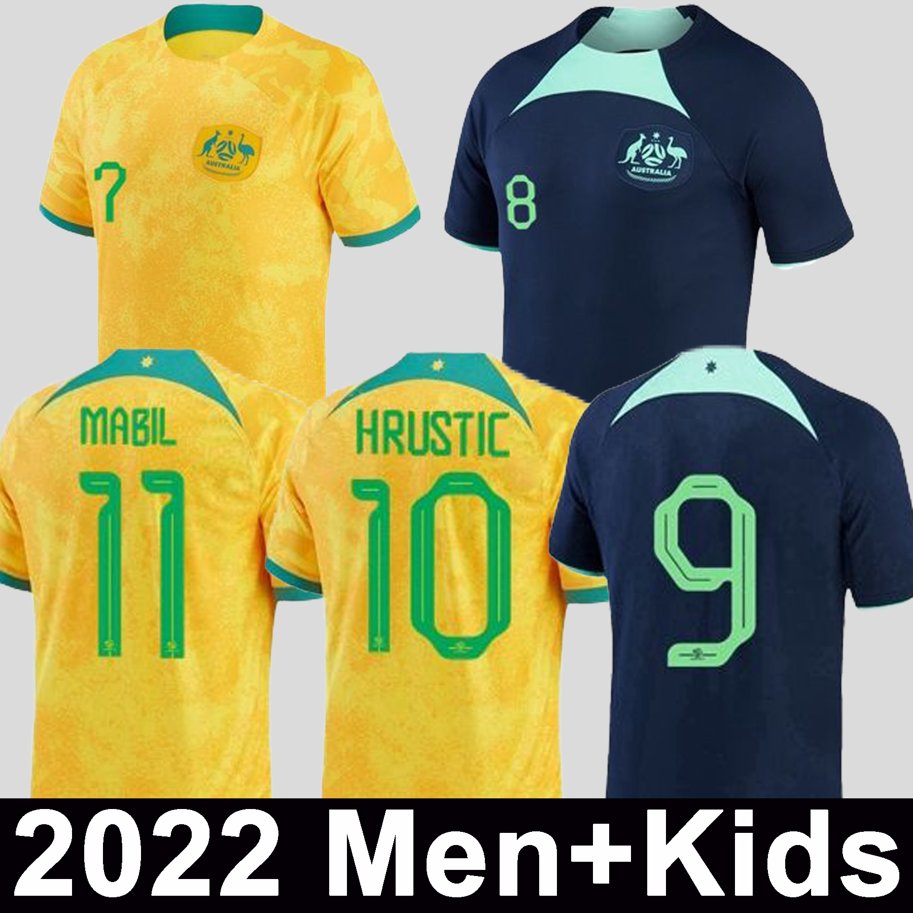 

AustraliaS 2022 SOCCER jerseys home away MOOY 13 SOUTTAR 19 HRUSTIC 10 BOYLE 6 IRVINE 22 MABIL MCGREE 22 23 2023 jersey football shirts kids World Cup, 2022 home aldult