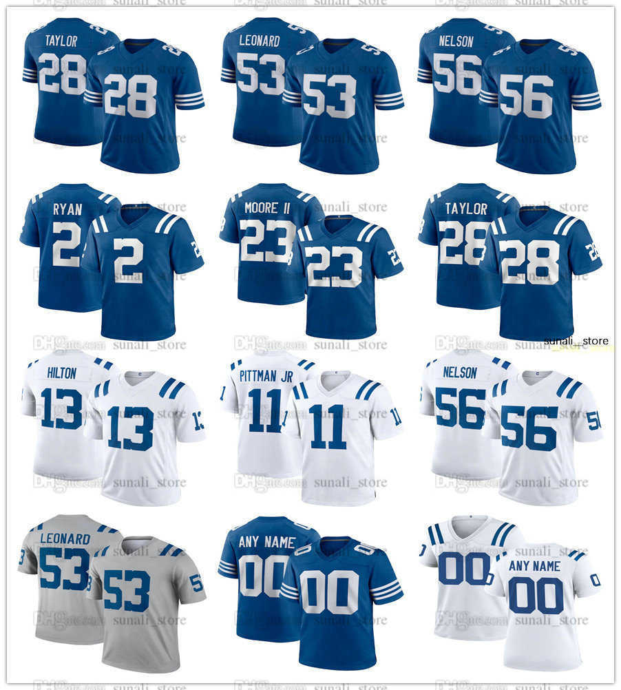 

Stitched Football Danny Pinter Jerseys Matt Pryor Luke Rhodes Isaiah Rodgers Sr. Braden Smith E.J. Speed Grover Stewart Mike Strachan Grant Stuard Luke Tenuta 33 Watts, Women blue