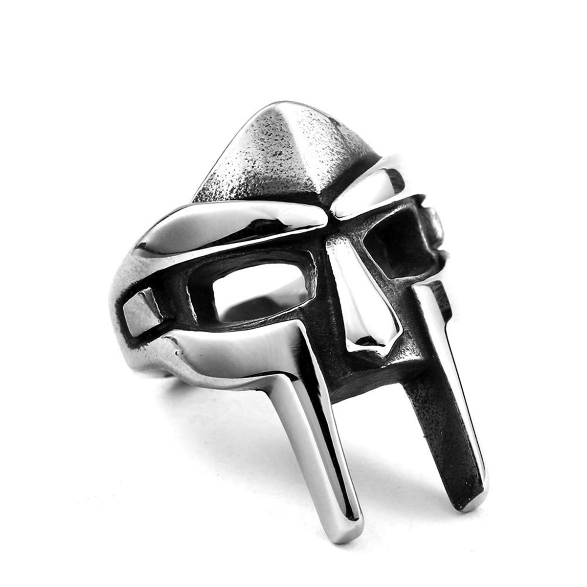 

10Pcs Classic Retro MF DOOM Mask Rings For Men Gladiator Punk Style Egyptian Pharaoh Male Ring Hip Hop Party Goth Jewelry Accessories