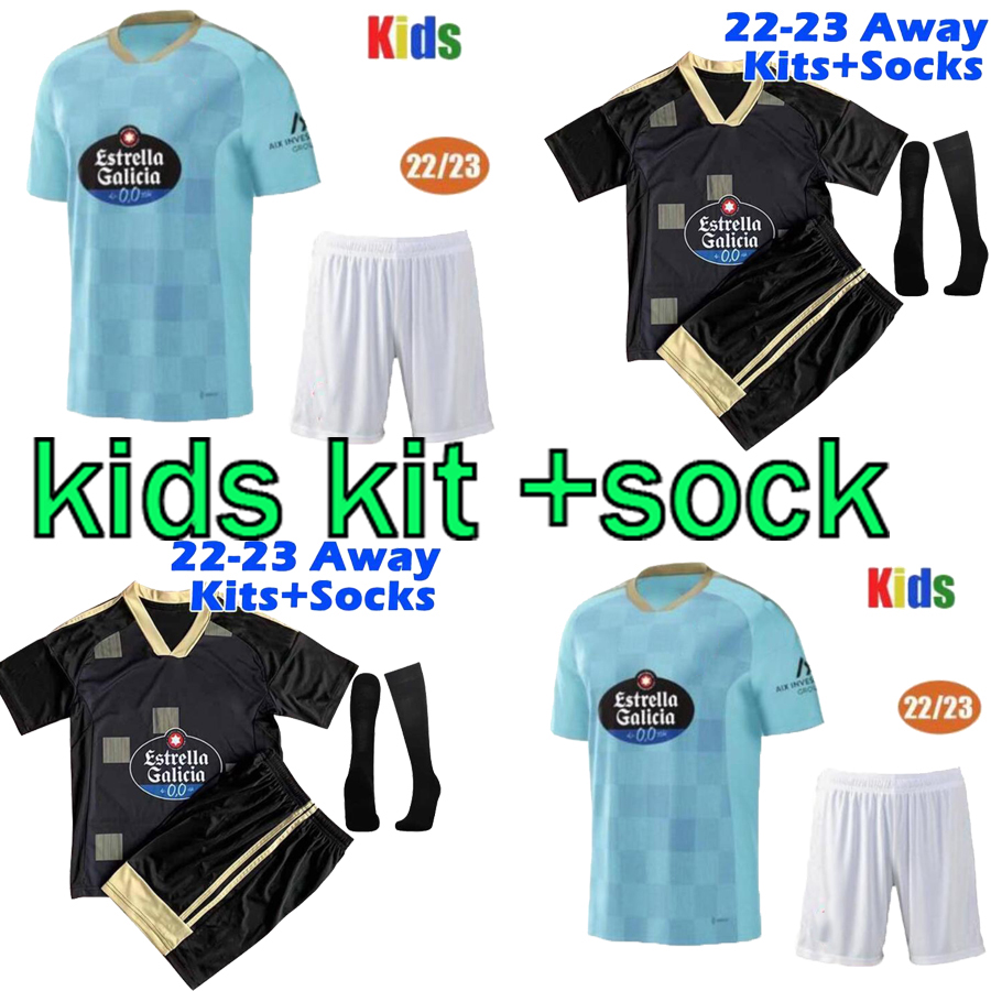 

2022 2023 RC Celta de Vigo Soccer Jerseys Paciencia Carles Perez IAGO ASPAS MINGUEZA HUGO MALLO home away 22 23 football kids KIT shirt, Black
