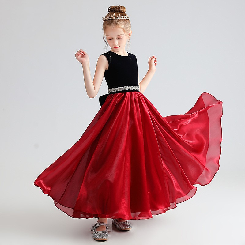 2023 luxe robes de demoiselle d'honneur perles dentelle pure cou tulle arabe anniversaire de Noël vintage belle enfant robes de reconstitution hi