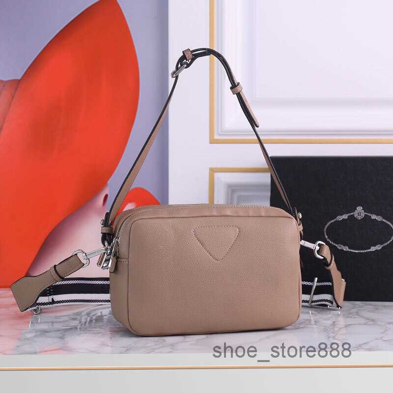 

Evening Bags Crossbody Leather Bags Women Handbag Purse Shoulder Camera Bag Cowhide Two Shoulder Straps Zipper Closure Triangle Sign Solid