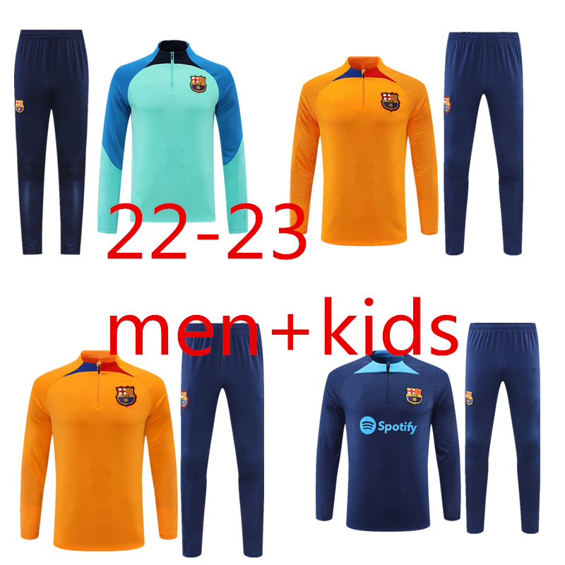 

Top 2022-2023 men and kids Barcelona TRACKSUIT soccer jersey barca SET adult boys TRAINING SUIT 22-23 tracksuits, Multi