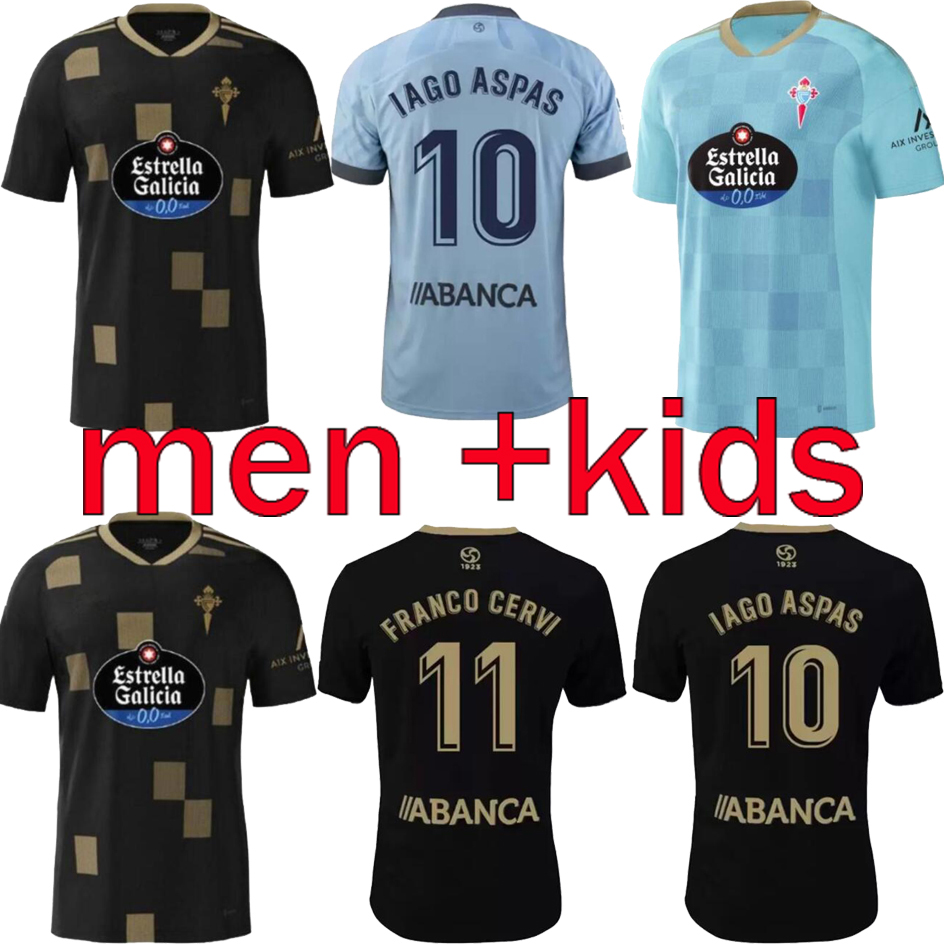 

22/23 Celta de Vigo Soccer Jerseys Paciencia Carles Perez IAGO ASPAS MINGUEZA HUGO MALLO 22 23 home away football men and kids KIT, Green