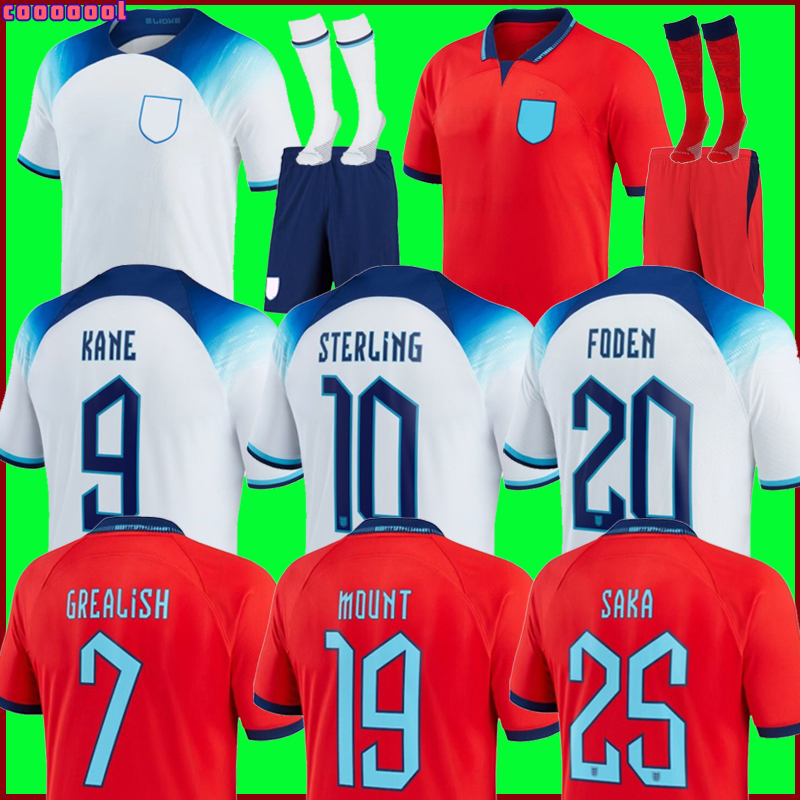 

KANE STERLING soccer jersey 2022 2023 RASHFORD ENGlANDS SANCHO GREALISH MOUNT FODEN MAGUIRE world cup 22 23 national football shirt men kids kit sets uniforms tops, Kids away + socks