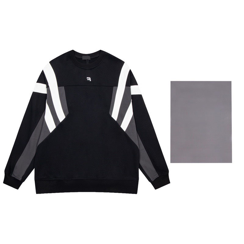 

Men's Plus Size Hoodies & Sweatshirts in autumn / winter 2022acquard knitting machine e Custom jnlarged detail crew neck cotton 45e23t, Black