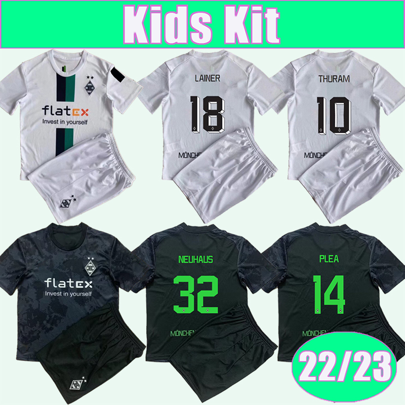 

22 23 Monchengladbach PLEA RAFFAEL Kids Kit Soccer Jerseys ELVEDI ZAKARIA Home White 3rd Football Shirts Monchengladbach STINDL Short Sleeves Uniforms, Tz10153 22 23 3rd no socks