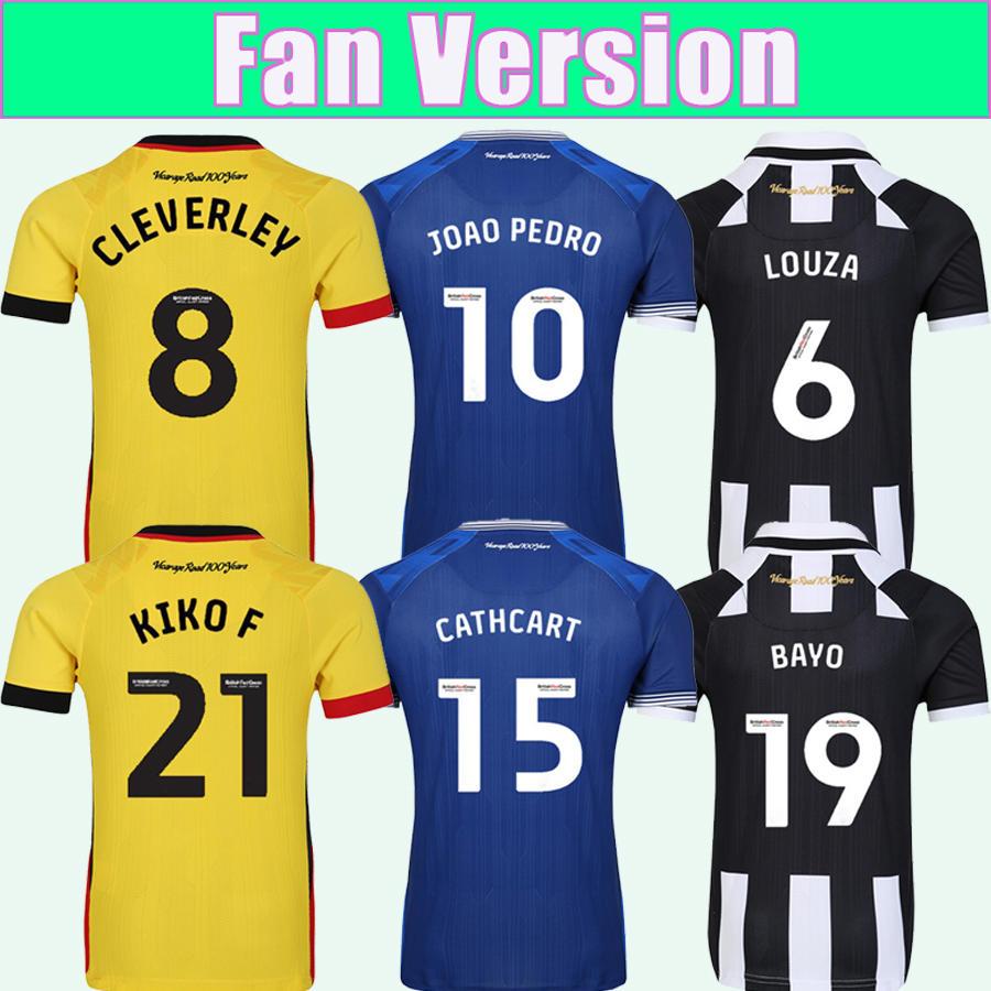 

22 23 JOAO PEDRO SEMA Mens Soccer Jerseys LOUZA CLEVERLEY CATHCART KIKO F. SARR DENNIS S. KALU Home Away 3rd Football Shirt Short Sleeve, Qm11451 22 23 away no patch