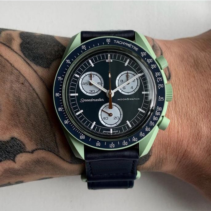 

Bioceramic Planet MERCURY Mens Watches Full Function Quarz Chronograph swatchity Mission To MOON 42mm Nylon Luxury Watch Limited Edition Master couple Moonswatch