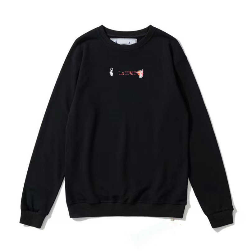 Men's Fashion Luxury Pullover Sweatshirts White Tops Hoodies Women Black Sweater Men Arrow Cross Letter Print Street Trend Sweatshirt Loose