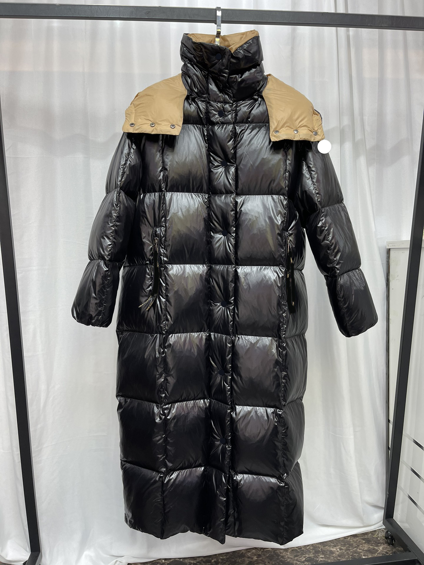 

Maya designer women's down jacket jacket embroidered badge long doudoune femme over the knee thickened warm jackets women.size 0-3, Supplement (not shipped separately)