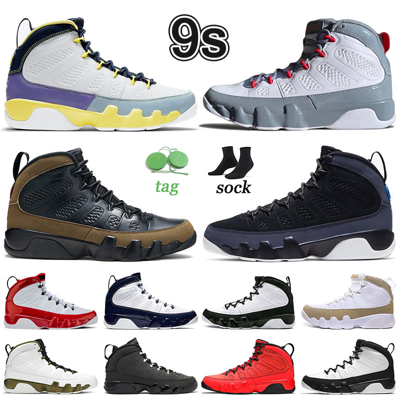

jorda n Jumpman 9 mens basketball shoes 9s basketballs sneakers Fire Red Olive Concord OG Space Jam release Gold Reflective Anthracite Particle Grey Gold Design, A01 particle grey 40-47
