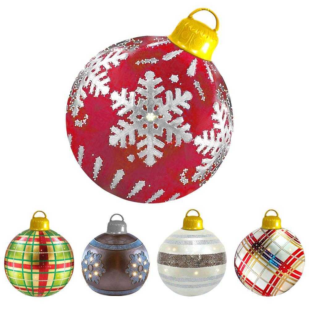 

Christmas Decorations 60cm Christmas Balls Christmas Tree Decorations Outdoor Atmosphere Iatable Toys For Home Decor Ball Xmas Gift NEW Year 2022 G220924