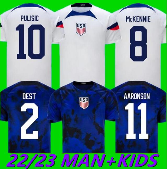 

PULISIC DEST MCKENNIE world cup Soccer Jerseys 2022 AARONSON MUSAH usAS MORGAN LLOYD Football Shirt States LLETGET MEN KIDS SETS KITS 65, Black