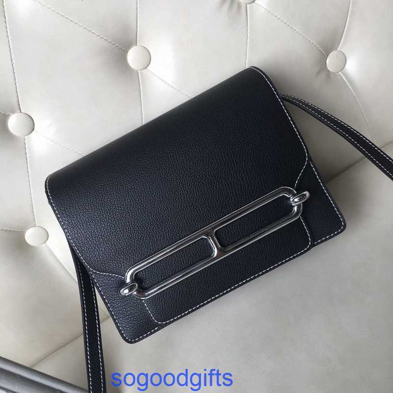 Womens Roulis's Designer Herme Sacs en cuir véritable avec bandoulière Sacs à main Sac à nez de cochon 2022 nouveau H Kangkang peau de vache simp