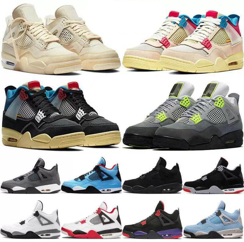 

Top Quality High Jumpman Og 4 4s Mens Basketball Shoes University Blue Analyzes Sail Black Cat Raptors Women Sneakers Trainers Size 36-47, 15