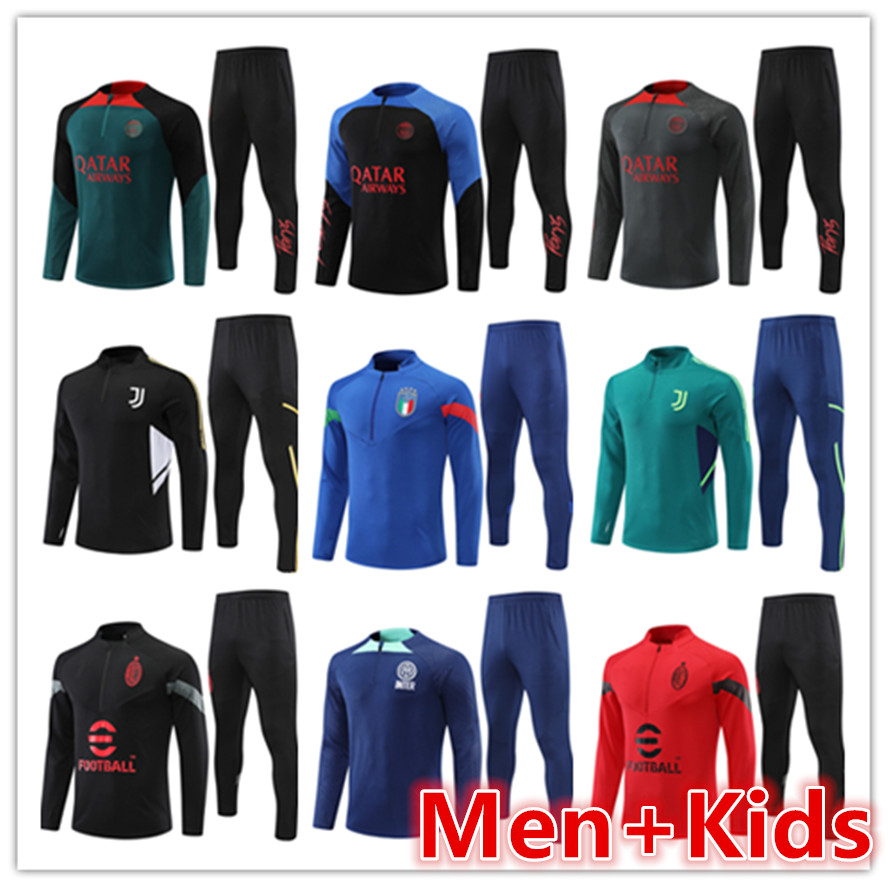 

2022 2023 mens kids football tracksuit jersey kit set 22 23 Juventus men training suit soccer tracksuits survetement foot chandal futbol jacket jogging sets, 15