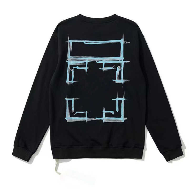 

Men's Fashion Luxury Sweatshirts Brand Offs Hoodies Pullover Tops Women O-neck Sweater Men Arrow Letter Classic Print Black White Loose Jackets Sweatshirt N4k0, 20