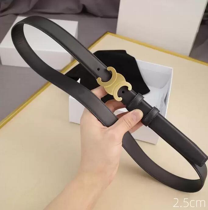 

2022 Belts designer belt double-C Arc de Triomphe women's leather 2.5 thin, High quality belt