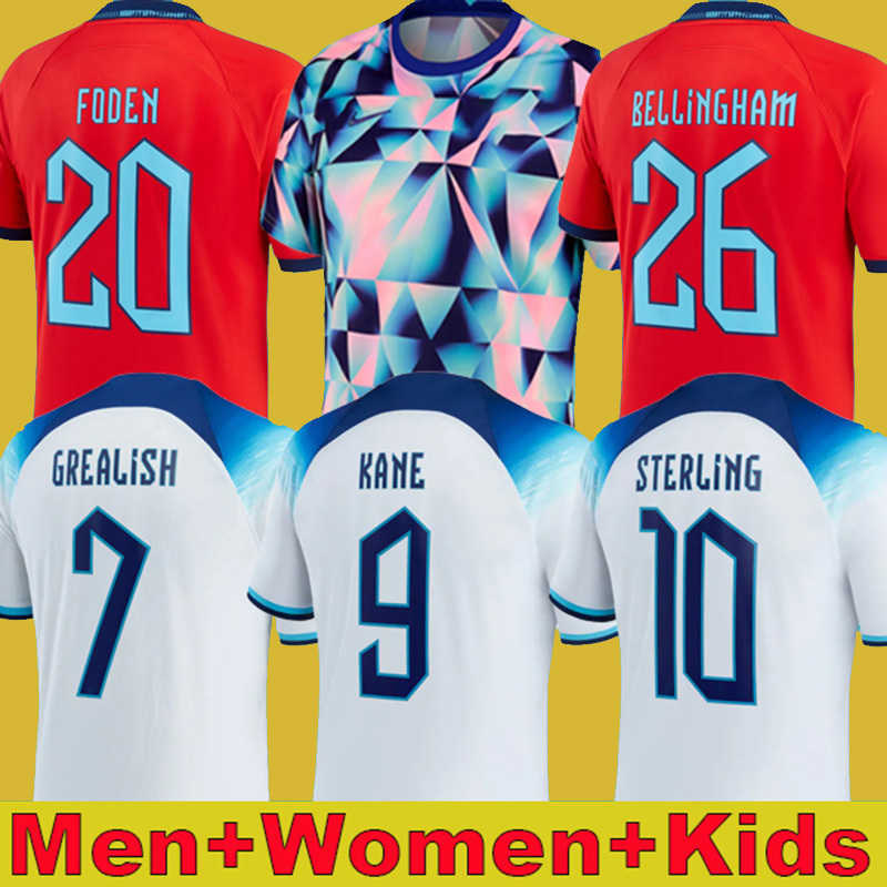 

Champion Quality Kane Sterling Soccer Jersey Tees Saka Foden Englands World Cup Rashford Sancho Kids Kit Angleterre Grealish Mount 2022 2023 Football Shirt, World cup away