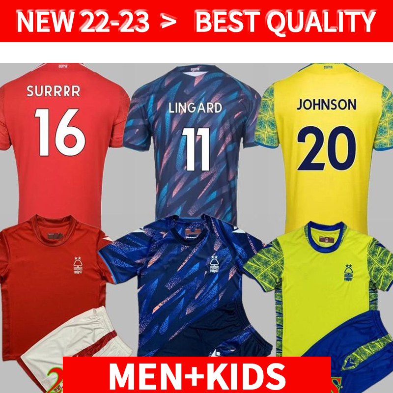 

22 23 Nottingham GRABBAN Soccer Jersey Johnson Surridge 2022 2023 Forest home Awoniyi AMEOBI MIGHTEN KROVINOVIC Zinckernagel LINGARD Football Shirt Men kids, 2223 homekit