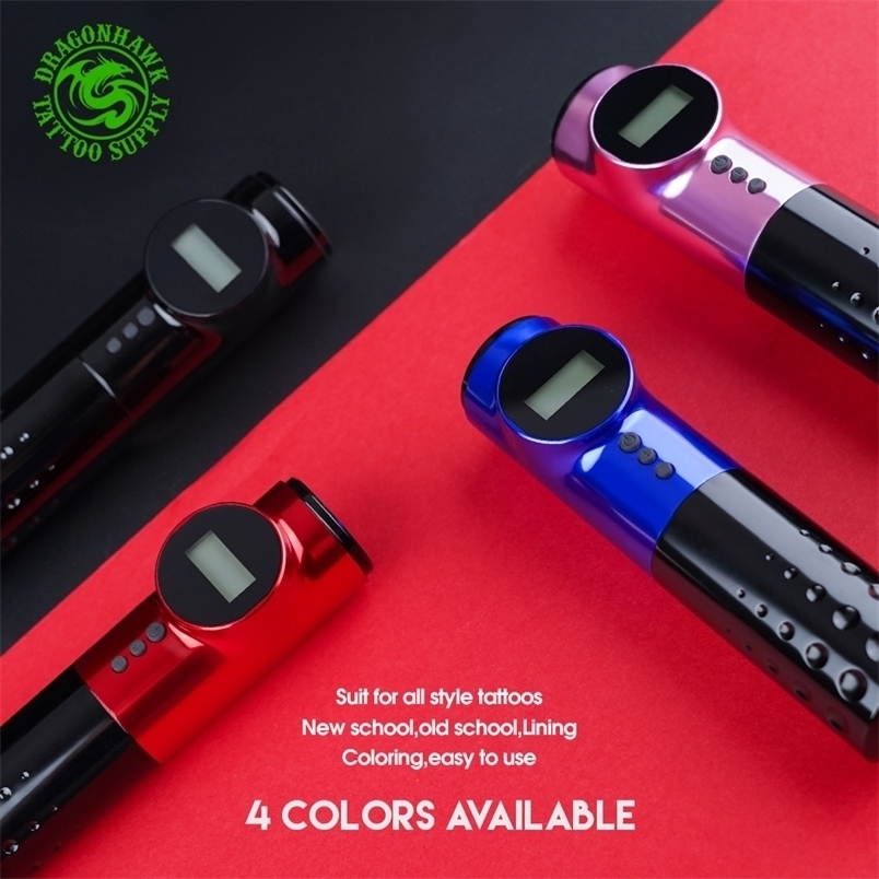 

Tattoo Machine Mast Archer Wireless Battery Pen Rotary Cartridge with LED Display Permanent Make Up Accessories 220923