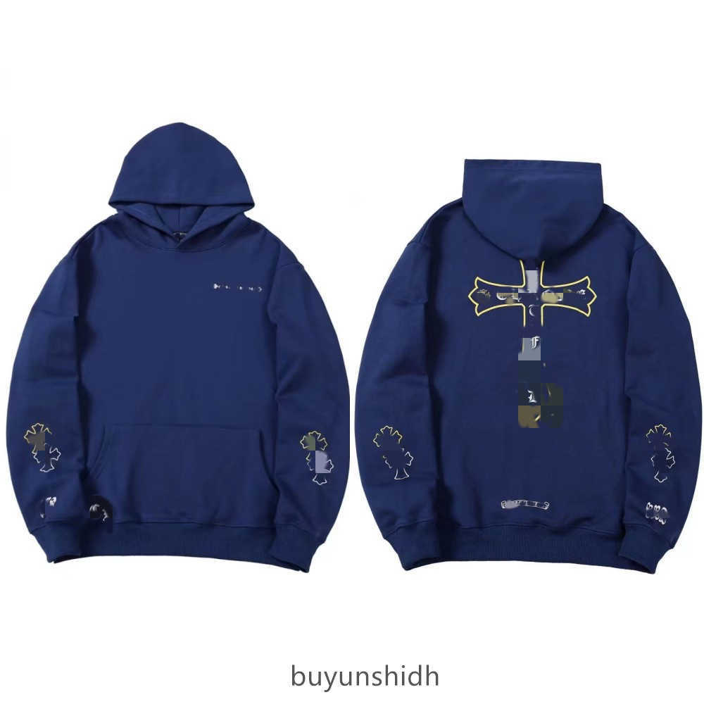 

Classic Fashion Tops Quality Hoodie Autumn Winter Ch Sweatshirts Designer Mens Luxury Zipper Horseshoe Hearts Cross Print Hooded Woman Chromes Loose Jackts H8lt