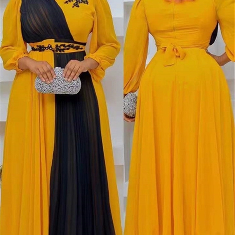 

Ethnic Clothing Plus Size African Party Dresses for Women Summer Chiffon Long Maxi Dress Elegant Kaftan Muslim Gown Ladies 220924
