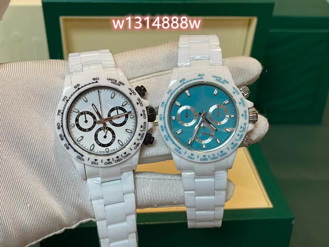 

N watch is 40mm Equipped with 4130 movement multi-functional timing all-ceramic watchcase watchband sapphire glass mirror, As shown