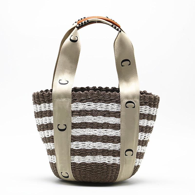 

Drawstring Classic Woody tote Designer fashion raffia braw shopping bag men women handbag woven leather bucket bags letters summer handbags h5Wv#h