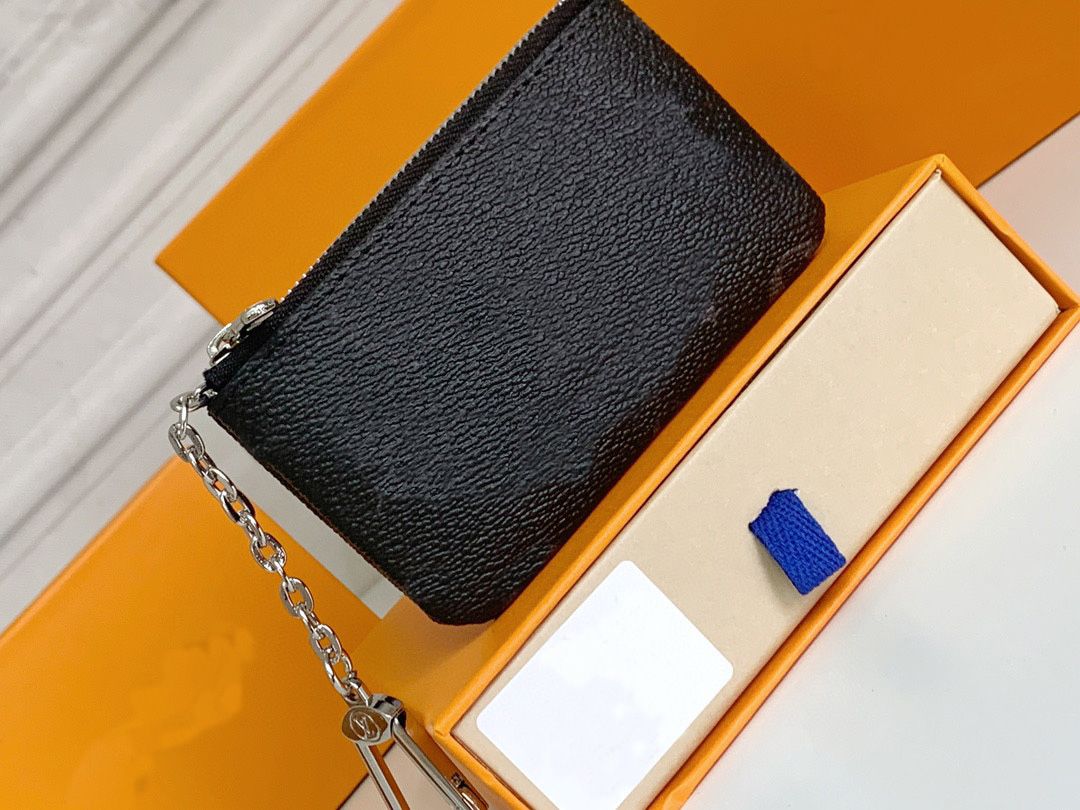 avec sacs à poussière et boîte PORTE-CLÉS POCHETTE CLES Designers Mode sac à main Femmes Hommes Titulaire de la Carte de Crédit Porte-Monnaie Lux