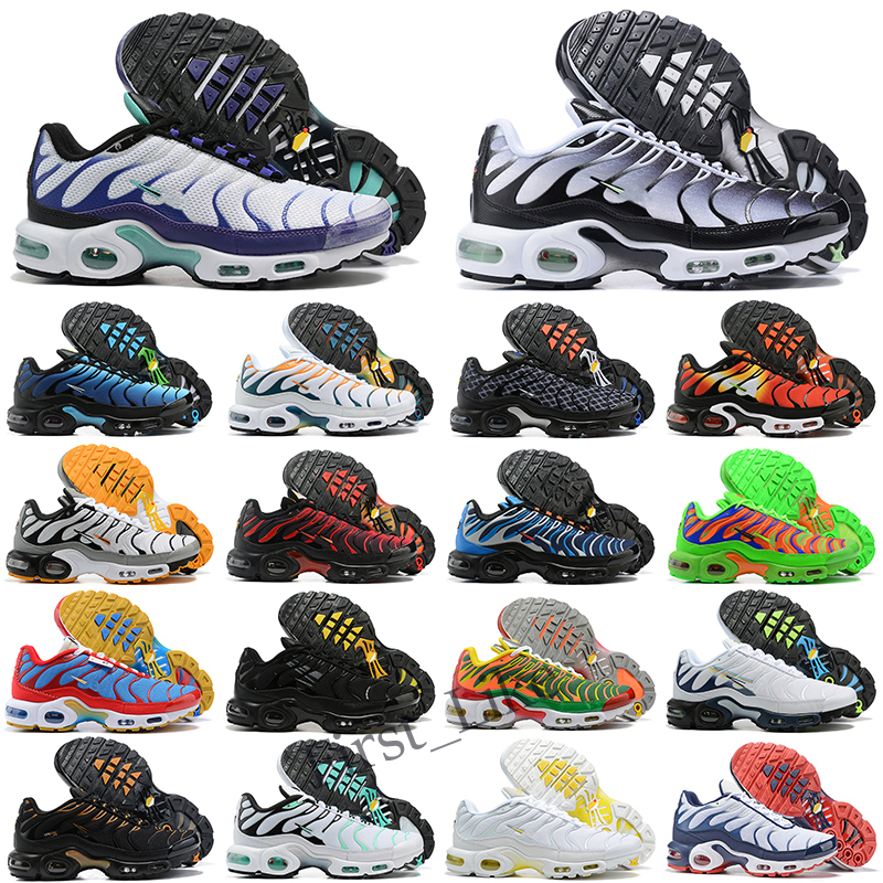 Male Tn Plus Outdoor Shoes Mens SE Ultra Mens Stripes White Blue Designer Sneakers Retro Tns Classic Trainers Size 40-46