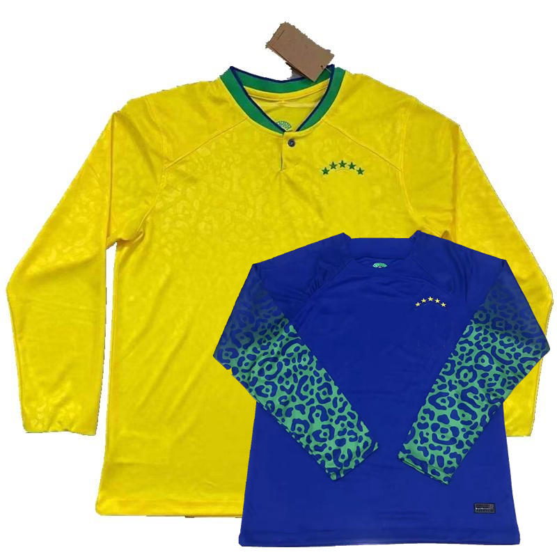 

Long sleeve 2022 2023 Soccer Jerseys BRAZILS football P.COUTINHO Casemiro BRUNO G .PAQUETA RODRYGO ANTONY T.SILVA VINI JR. G.JESUS RAPHINHA brasil national team shirt, Away long sleeve+2022