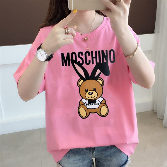 

Women's T-Shirt Letter Print T Shirts Black Fashion Designer Summer bear tshirt 100% cotton Top Short Sleeve tee Mens Clothes t-shirt for woman size S-XXL A13