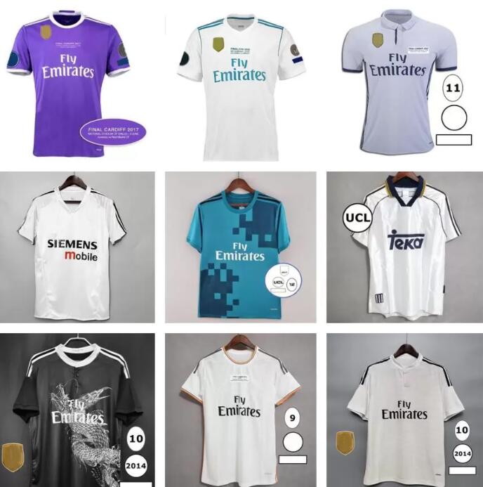 

Real MadridS 2017 2018 Retro Soccer Jersey GUTI Ramos 13 14 15 16 17 18 ZIDANE Beckham RAUL 94 95 96 97 98 99 00 01 02 03 04 05 VIN JR CARLOS SEEDORF, 16/17 away ucl long