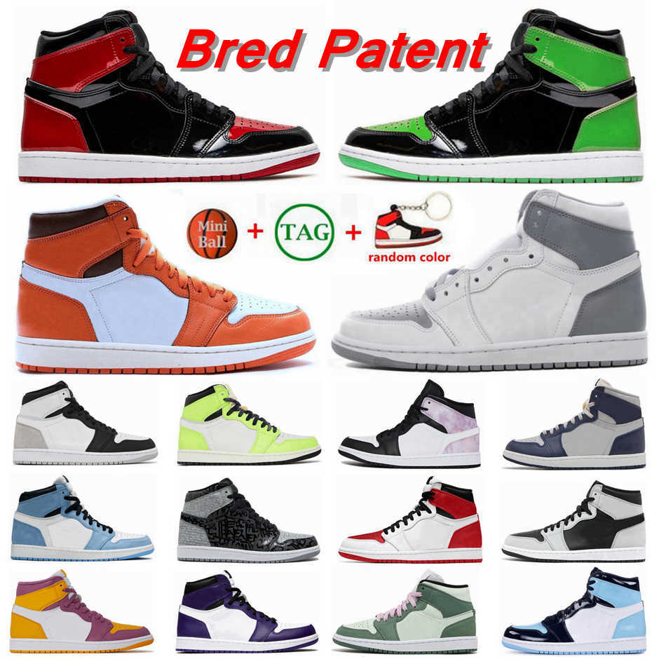 

University Blue 1s Jumpman 1 Men Basketball Shoes Heritage Hyper Royal Bred Patent Court Purple Shadow 2.0 Obsidian Unc Twist Sports Mens, 38