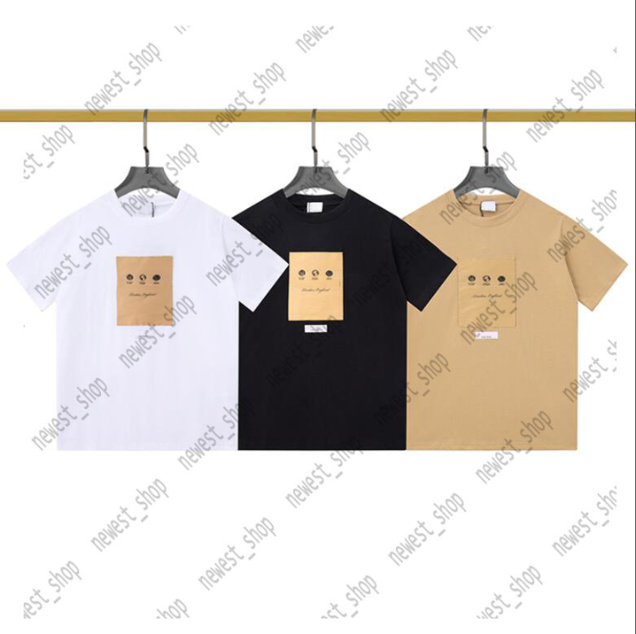 

Summer designer mens t shirts Europe luxury classic london england drawstring t shirt womens Crew Neck tshirts Streetwear Tshirt Casual tee, White