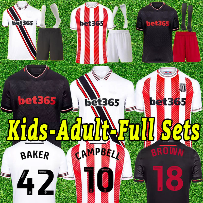 

Kits Socks Full Sets Stoke City soccer jerseys 2022 2023 MIKEL CAMBELL SMITH FLETCHER POWELL BROWN CLUCAS jersey 22 23 men kids Football Shirts Uniforms child socks, Third