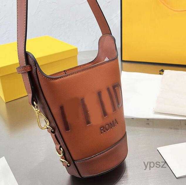 

Evening Bags Mini Bucket Bags Cowhide Shoulder Bags Womens Handbag Genuine Leather High Quality Hasp Classics Letters Detachable Belt Strap