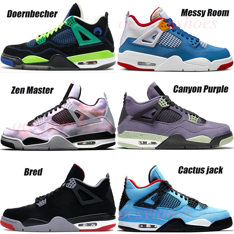 

OG 4 4s Basketball Shoes Men Women Jumpman 4 Doernbecher Messy Room Seafoam Mens Infrared 23 Green Metallic Red Thunder Trainers Size 36-47, Pure-money 36-47
