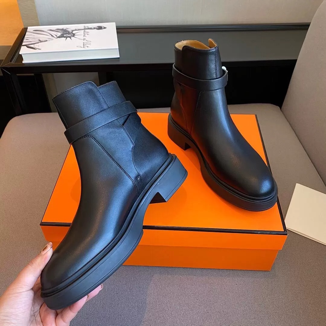Luxury designer Boots women ankle boots shoes brown Calfskin Leather Kelly Veo Lock Women's Booties Ladies Martin Booty Comfort Walking Foot