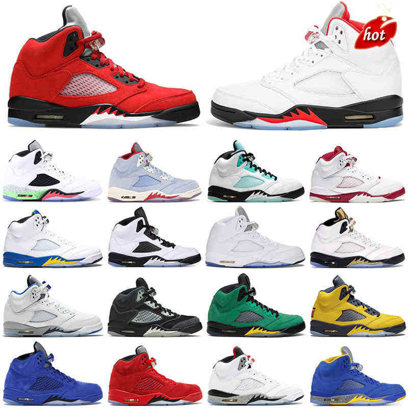 

Basketball Shoes Men 5s 5 Oreo Wings International Fire Red Laney Island Green Metallic Gold Mens Trainers Sneakers Siz, 2020 fire red