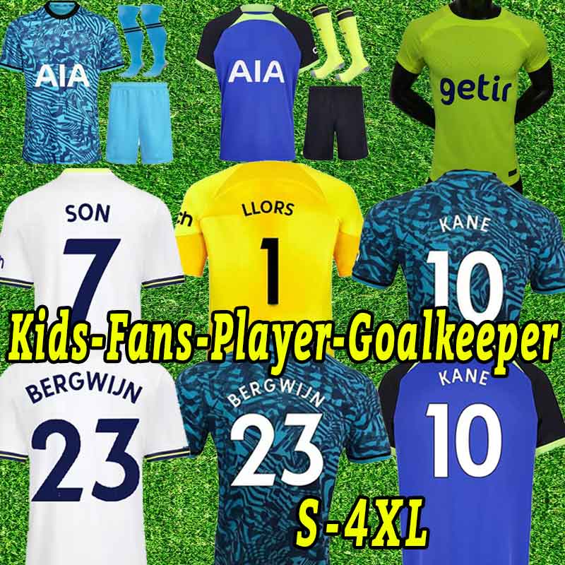 

KANE SON 22 23 RICHARLISON Soccer Jersey KULUSEVSKI HOJBJERG SPENCE PERISIC DIER 2022 2023 LUCAS ROMERO Tottenham Football kit shirt SPURS Third Men kids sets women